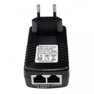 US/AU/UK/Eu Plug CCTV Security 48V500mA Switching Power Supply POE Ethernet  Wall plug 48V 0.5A POE Adapter